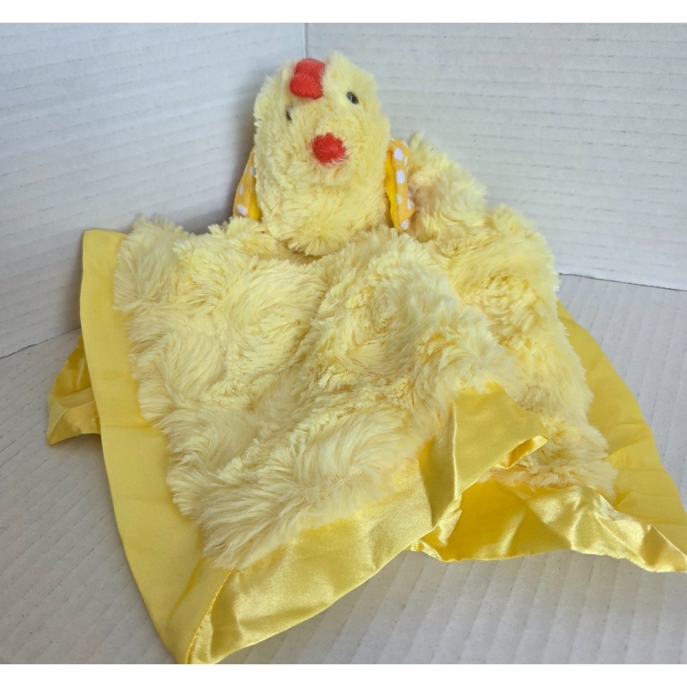 Cloud Island Yellow Chick Security Blanket Baby Lovey Plush‎ Toy Satin Trim 2022